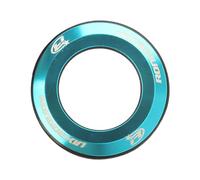 Tapa de instalación de auriculares de carrera de corona plana de aluminio, superficie lisa, acabado de reducción de fricción, instalación sencilla para bicicleta, a prueba de óxido, tapa de