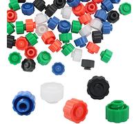 Tapa de jeringa ITROLLE 100 unidades de color mixto Medicina punta oral tapas de jeringa Luer Lock Tip Tapones tapón para tubos de alimentación Suministros de laboratorio sin tapas de punta de aguja