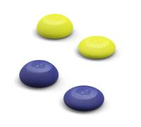 Tapa de joystick con empuñadura convexa para pulgar, color amarillo y azul