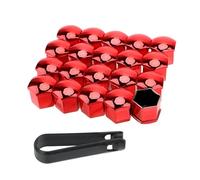 Tapa de la cabeza del perno de la tuerca de la rueda Tapas protectoras for pernos(20Pcs red,21mm 20pcs)