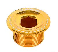 Tapa de la cubierta de manivela de aleación de aluminio, Tornillo de fijación del brazo de manivela, Tornillo de fijación del brazo de manivela Mtb, Tapa antipolvo de manivela colorida (oro)