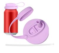 Tapa de lata de soda, con tapa de pajita para refrescos, cierre de silicona a prueba de polvo, sellado para refrigerador