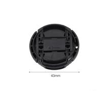 Tapa de lente a presión para lentes de cámara de 49 mm, 52 mm, 55 mm, 58 mm, 62 mm, 67 mm, 72 mm, 77 mm y 82 mm, cubierta protectora de sujeción central (43 mm)