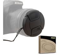 Tapa de lente central de 67 mm, apta para Nikon, Sony, Canon, Pentax, para cámara Samsung, con cuerda antipérdida.