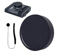 Tapa de lente compatible con cámara instantánea Fujifilm Wide EVO, protector de lente de cámara de aleación de aluminio con cuerda antipérdida (negro)