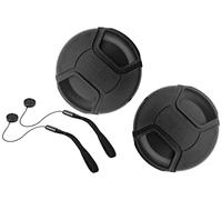 Tapa de lente de 49 mm compatible con Canon EF 50 mm f/1.8 (no 1.4) STM (no II), EF-M 15-45 mm f/3.5-6.3 is STM, Sony FE 50 mm f/1.8, E 50 mm f/1.8 OSS, Lente 55 mm f/1.8 ZA (SEL55F18Z) [paquete de 2]