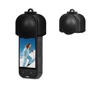 Tapa de Lente para Insta360 X5 Cámara de acción Cubierta Protectora de Lente A Prueba de Polvo y arañazos Marco Protector de Lente Accesorio Protector (Negro)