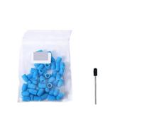 Tapa De Lijado Juego de brocas con tapas lijado uñas goma | Fresa rotativa de limpieza eléctrica naranja de 50 piezas(7x13 80-Blue)