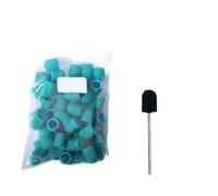 Tapa De Lijado Juego de brocas con tapas lijado uñas goma | Fresa rotativa de limpieza eléctrica naranja de 50 piezas(10x15 120-Green)