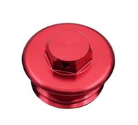 Tapa de llenado de aceite de motor, tornillo de aluminio CNC, reemplazo de la cubierta del motor, instalación de ajuste directo, negro, rojo, azul, naranja, para uso en motocicleta (rojo)