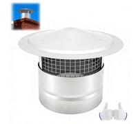 Tapa de Lluvia Acero Inoxidable 304, Tapa para Conducto de Humos, Sombrero de Ventilación Chino, Protector de Pájaro para Chimenea, para Tubo de Estufa, para Todo Tipo de Clima(180mm/7in)