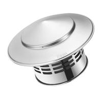 Tapa de Lluvia de Techo Redondo Sombrerete Chimenea de Acero Inoxidable, 75 100 200 300 400mm Sombrero de lluvia para Escape Accesorio de Chimenea, Sombreros para Chimeneas(400mm/15.7in)