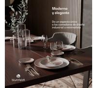 Tapa de mesa Bearsdon 160 x 90 cm para cocina y comedor | Madera contrachapada robusta Blumfeldt