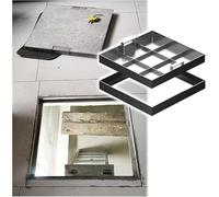 Tapa de Metal Resistente para Tanque séptico, Tapa de alcantarilla Invisible para Patio, jardín y Caminos, Tapa de inspección Cuadrada de 12" x 45" (32" x 32" x 81" x 81 cm).