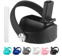 Tapa de paja DBIW Compatible con 12 16 18 32 32 prpados de hidroflask de boca de 40 oz de ancho con pajitas para accesorios de botellas de agua Capa