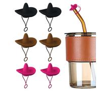 Tapa de paja de silicona para tazas y vasos reutilizables, material alimenticio | Mantiene las pajitas limpias y protegidas, flexible y a prueba de fugas, fácil de usar y lavar, lujuria