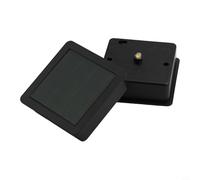 Tapa de panel cuadrado superior de repuesto de luz solar, celda de silicona amorfa de 2 V con LED blanco cálido, caja de batería de plástico para reparación de linternas al aire libre y proyectos de