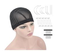 Tapa de Peluca de Cúpula de Malla con Mapa de Pautas para Pelucas de Fabricación Tapa de Pelucas Estirables para Principiantes que Hacen Pelucas (4x4 M)