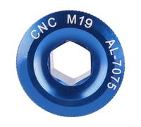 Tapa de perno de fijación para SLX para xt para xtr M4000 M590, aluminio mecanizado CNC M19 M20 Tornillo de cubierta de manivela para plato hueco IXF (M19 azul)
