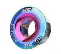 Tapa de perno de fijación para SLX para xt para xtr M4000 M590, aluminio mecanizado CNC M19 M20 Tornillo de cubierta de manivela para plato hueco IXF (M20 color arcoíris)