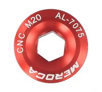 Tapa de perno de fijación para SLX para xt para xtr M4000 M590, aluminio mecanizado CNC M19 M20 Tornillo de cubierta de manivela para plato hueco IXF (M20 rojo)