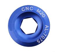 Tapa de perno de fijación para SLX para xt para xtr M4000 M590, aluminio mecanizado CNC M19 M20 Tornillo de cubierta de manivela para plato hueco IXF (M20 azul)