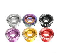 Tapa de perno de manivela de bicicleta de carretera M19 M20 Tornillos de biela de aleación de aluminio para platos integrados PROWHEEL y Shiman0 (morado M20)