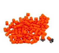 Tapa de plástico roja for tapa de interruptor de botón táctil G61 de 6x6mm, 100 Uds.