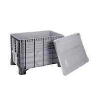 Tapa de polietileno, para L x A 1030 x 600 mm, gris