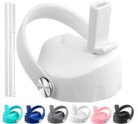 Tapa de popote compatible con Hydro Flask de boca ancha de 12, 16, 18, 32, 40 onzas, tapas con popote para accesorios de botella de agua, tapa de popote de repuesto con mango flexible para Hydroflask
