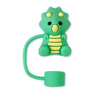 Tapa de popote de dinosaurio verde para copa Stanley, tapas de silicona para accesorios de copa Stanley, tapa para vasos, tapón de tapa para tapas reutilizables (DM360)