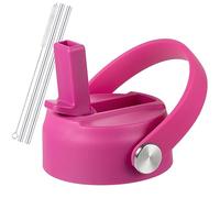 Tapa de popote para Hydro Flask de boca ancha, tapa de popote con mango flexible y popotes, tapa de popote deportiva de repuesto para tapa de popote Hydroflask boca ancha