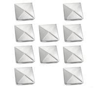 Tapa de poste con cubierta galvanizada de acero inoxidable en forma de pirámide para asegurar tus extremos cuadrados de poste y mejorar el atractivo estético (10 piezas de 80 mm)