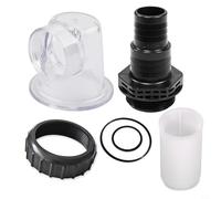 Tapa de prefiltro transparente para bomba de circulación SPS25 SPS50 SPS75 SPS100, repuesto con juntas tóricas y boquilla para sistema de filtro de piscina, juego de 6 piezas