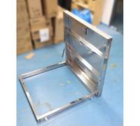 Tapa de puerta de acceso al ático de acero inoxidable 304 con cerradura de repuesto para panel de acceso de pozo de tragaluz (31.5 x 31.5 pulgadas)