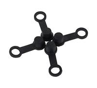 Tapa de purga de freno, negra de goma con protector resistente, Cubierta de grasa para motocicleta, juego de 4 piezas for propietarios y mecánicos en mantenimiento de frenos y s de lubricación