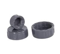 Tapa de PVC de 1/2 pulgada, tapas de manguera de rociadores de jardín, tapa de rosca hembra final, tapas para el rociador para la reparación y modificación de los rosos emale gris. 50mm