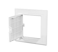 Tapa de Registro ABS Blanco para Pladur, Trampilla de Acceso Invisible sin Tornillos con Bisagra de Resorte, Abertura para Techo y Pared, Pintable para Fontanería y Electricidad(100x150 mm)