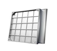 Tapa de Registro empotrada y Marco, Tapa de Registro Invisible de Alta Resistencia, Acero doblemente Reforzado, Ideal for losas de pavimento y Uso en Exteriores(8cm,50 * 50cm/19.7 * 19.7in)