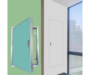 Tapa de Registro para Pladur, Panel de Acceso con Marco de Aluminio y Yeso Pintable, Puerta de Inspección Insonorizada con Junta de Goma y Cierre(30x38in(76x96cm))