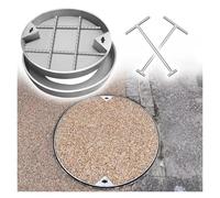 Tapa de Registro y Marco de Acero Inoxidable Redondo de 16, 20, 22, 24, 26, 27, 30, 32 y 36 Pulgadas, Tapas de Tanque séptico para comunidades, Parques, Calles y aceras,