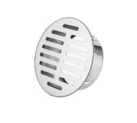 Tapa de rejilla redonda, Cubierta de rejilla drenaje acero inoxidable plateada 50-160 mm(Flat,110mm/4.3in)