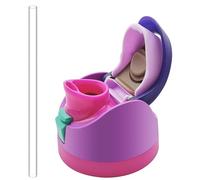 Tapa de repuesto compatible con Owala Freesip, con popote de plástico reutilizable, tapa superior de botella de agua de un botón sin fugas y accesorio de repuesto para botellas de boca ancha de 16