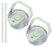 Tapa de repuesto de 30 onzas y 20 onzas para vaso Stanley IceFlow de acero inoxidable, 2 fundas a prueba de derrames con asa y boquilla abatible 2 en 1, a prueba de fugas, resistente a salpicaduras
