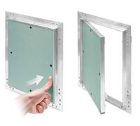 Tapa de revisión GK 250 x 300 mm, placa de yeso de 12,5 mm, puerta de inspección, puerta de mantenimiento, 25 x 30 cm, apertura de mantenimiento, con marco de aluminio, apta para ambientes húmedos,