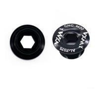Tapa de rosca de aleación de aluminio CNC para bicicleta de montaña, pernos M19 M20x9mm compatibles con piñones, rojo (M19 negro)