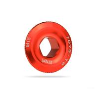 Tapa de rosca para bielas de bicicleta hecha de aleación de aluminio 7075, adecuada para instalaciones de eje hueco M15 M19 M20 (rojo)