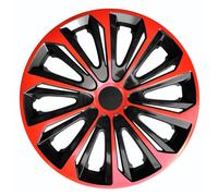 Tapa de rueda NRM Strong Duo 15 pulgadas plástico juego de 4 rojo-negro