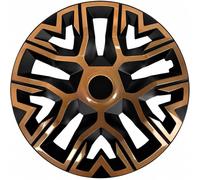 Tapa de Rueda NRM The Best Bicolor 15 Pulgadas Negro Dorado Universal | ABS Aro de Acero a presión para Llantas de Acero | Juego