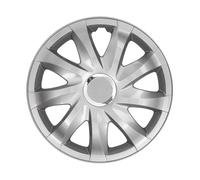 Tapa de rueda universal de 14'' plateada de plástico ABS, 4 piezas